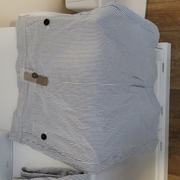 3 PIECE J CREW SET BLAZER+PANT+SKIRT Seersucker/Pin Striped Style, Blue & White - Picture 6 of 17